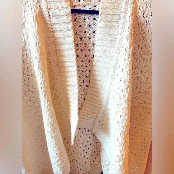 NWOT Loft Open Crochet Waterfall Cardigan - Picture 4 of 10